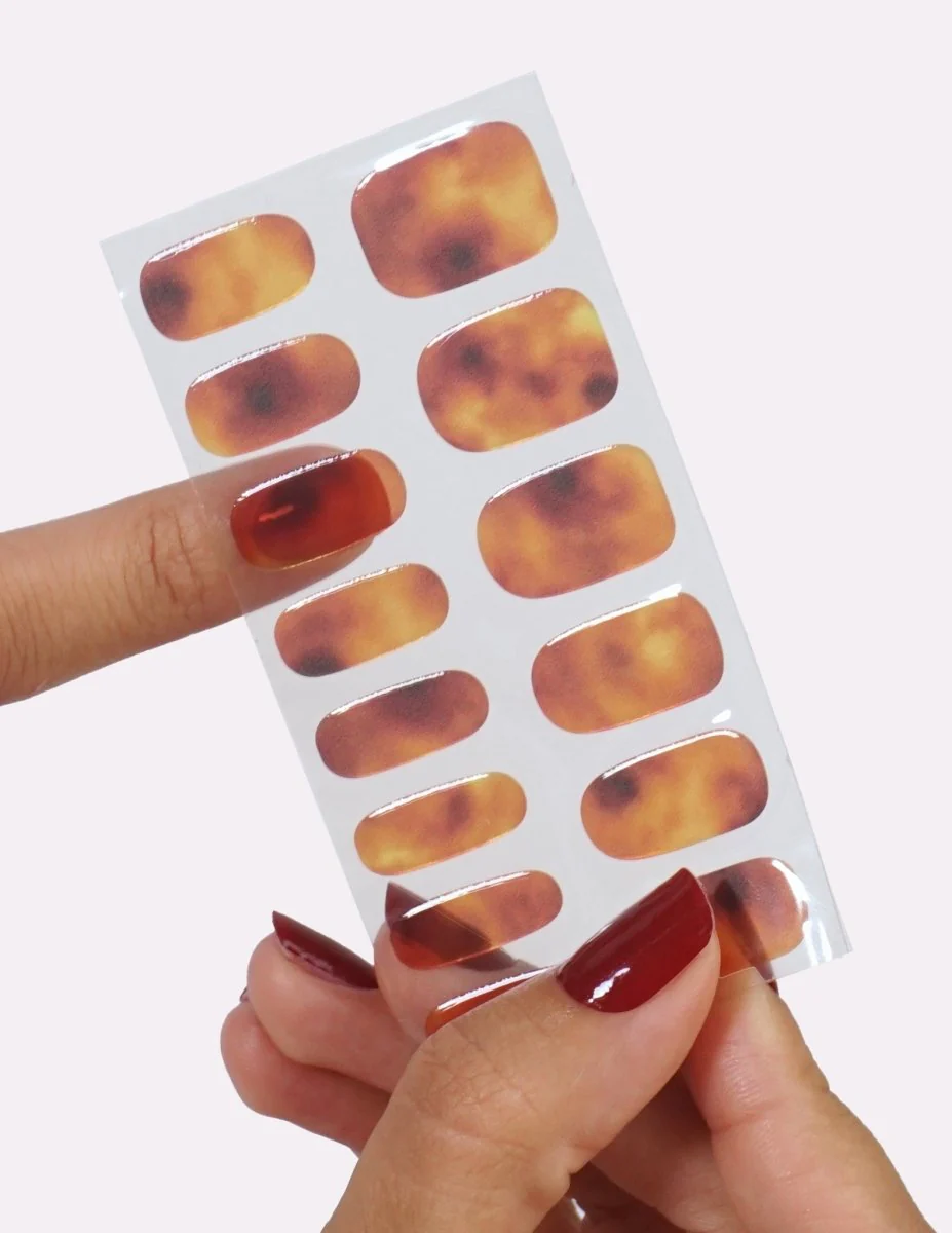 Gel Nail Strips - Tortoise Shell - Image 4