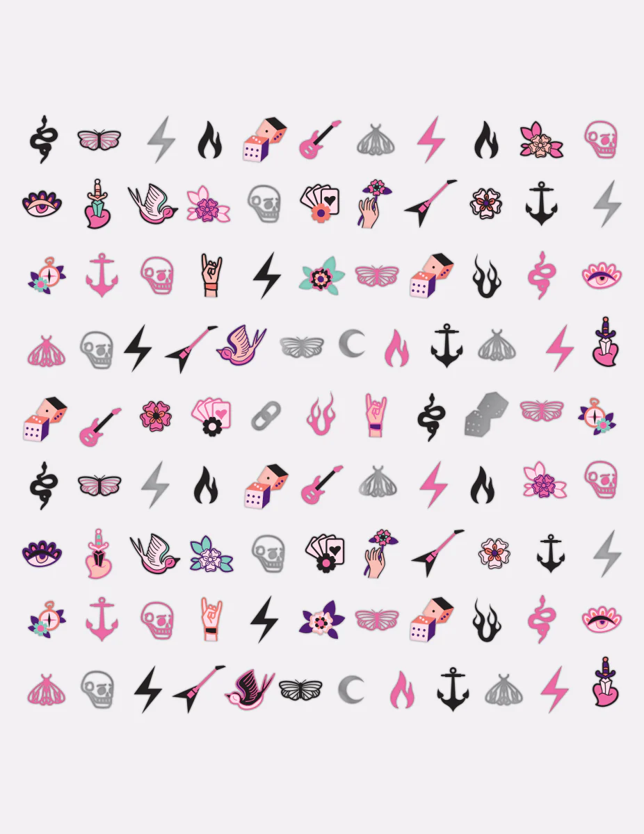 Gothic Girl - Mini Nail Stickers - Image 4