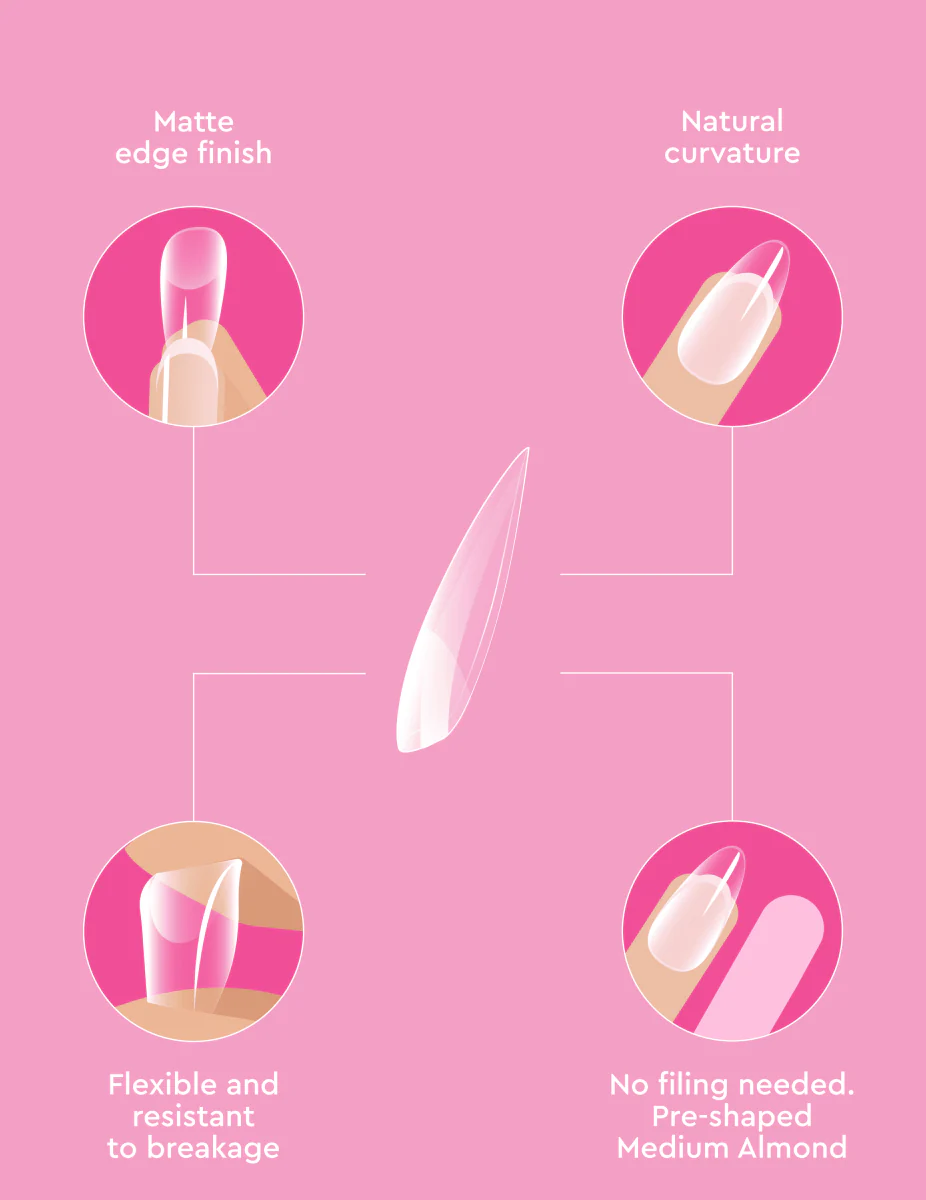 Le Soft Gel Tips - Medium Coffin - Image 3