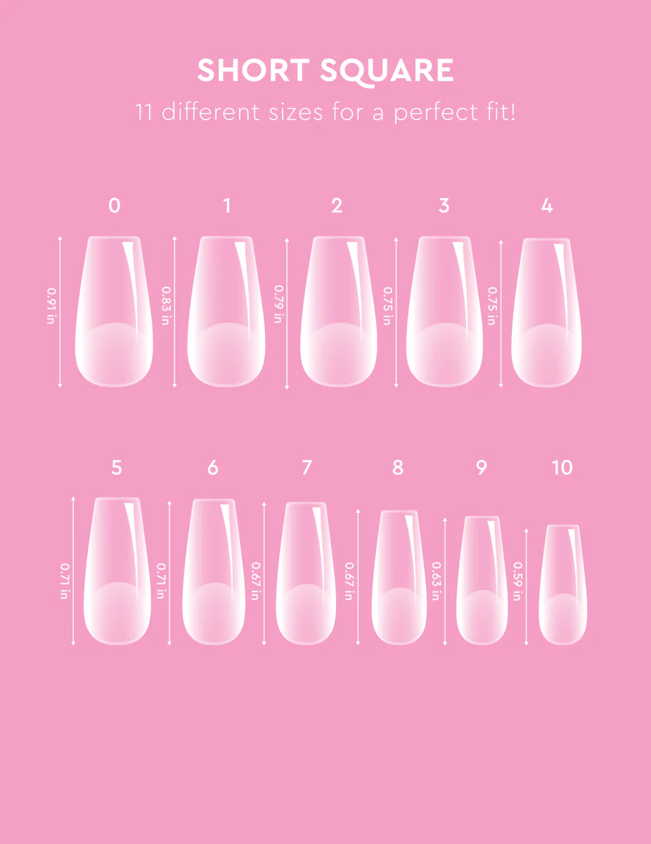 Le Soft Gel Tips - Short Round Square - Image 7